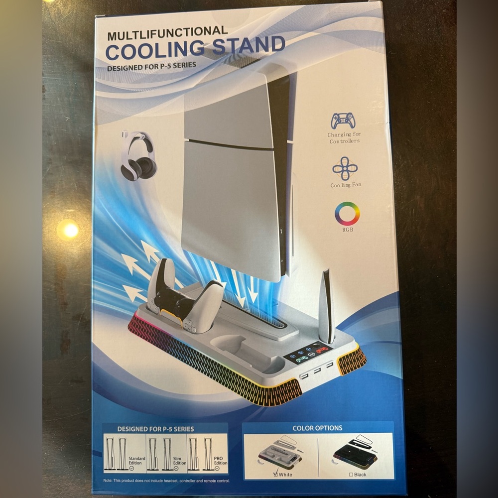 Gaming Console Cooling Stand with RGB Lighting